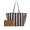 Fendi Large Zucca Canvas Pequin Striped Reversible Roll Tote Secondhand
