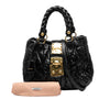 Miu Miu Matelasse Lux Lambskin Bauletto Aperto Satchel Secondhand