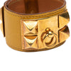 Hermès Leather and Gold Plated Collier de Chien Bracelet T3 Secondhand