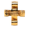 Chanel CC Gold Plated Ribbon Cross Brooch Secondhand