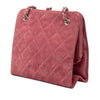Chanel CC Quilted Suede Kiss Lock Handbag Secondhand