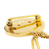 Secondhand Chanel Gold Plated CC Quilted Flap Bag Brooch