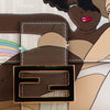 Fendi Zucca Graphic Print Coated Canvas Bikini Girls Baguette Satchel Secondhand