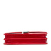Saint Laurent Croc Embossed Leather Monogram Cassandra Clasp Bag Secondhand