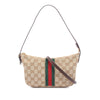 Gucci Small GG Canvas Web Lunetta Satchel Secondhand