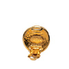Chanel CC Gold Plated Button Clip On Earrings Secondhand