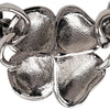 Chanel CC Brass Ruthenium and Enamel Camellia Chain Bracelet Secondhand