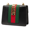 Gucci Mini Leather Web Sylvie Chain Crossbody Secondhand