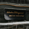 Ferragamo Croc Embossed Leather Gancini Crossbody Secondhand