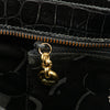Ferragamo Croc Embossed Leather Gancini Crossbody Secondhand