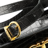 Ferragamo Croc Embossed Leather Gancini Crossbody Secondhand