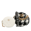 Chanel Tweed 19 Round Clutch with Chain Secondhand