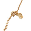 Dior Gold Plated CD Logo Oval Pendant Necklace Secondhand