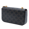 Celine Triomphe Coated Canvas Claude Chain Shoulder Bag Secondhand