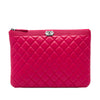 Chanel Medium Quilted Lambskin Boy O Case Clutch Secondhand