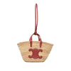 Celine Small Raffia Cuir Triomphe Classic Panier Tote Secondhand
