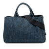 Prada Denim Canapa Logo Tote Secondhand