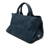 Prada Denim Canapa Logo Satchel Secondhand