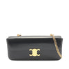 Celine Large Shiny Calfskin Triomphe Claude Shoulder Bag Secondhand