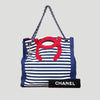 Secondhand Chanel Paris Venice CC Canvas Mariniere Chain Tote