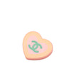 Chanel CC Resin Heart Brooch Secondhand