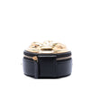 Secondhand Chanel CC Lambskin and Metal Camellia Round Clutch with Chain