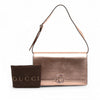 Gucci Metallic Leather Crystal Embellished Broadway Clutch on Strap Secondhand