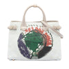 Burberry Medium Leather and House Check Canvas Pallas Head Banner Satchel Secondhand