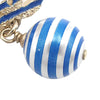 Secondhand Chanel Striped Faux Pearl CC Drop Earrings