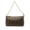 Fendi Zucca Spalmati Stripes Chain Pochette Secondhand