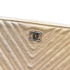 Chanel Medium Chevron Metallic Calfskin O Case Clutch Secondhand