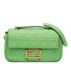 Fendi Small FF Nappa Embossed Chain Midi Baguette Secondhand