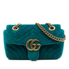 Secondhand Gucci Small GG Marmont Matelasse Velvet Shoulder Bag