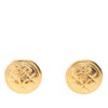 Chanel CC Gold Plated Round Clip On Earrings Secondhand