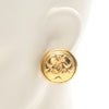 Chanel CC Gold Plated Round Clip On Earrings Secondhand