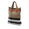 Burberry Medium Mega Check Canvas Tottenham Brit Satchel Secondhand