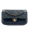 Chanel CC Quilted Denim and Calfskin Front Pocket Single Flap Secondhand