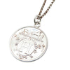 Hermès Sterling Silver and 18K Rose Gold Ex-Libris Long Necklace Secondhand