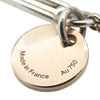 Hermès Sterling Silver and 18K Rose Gold Ex-Libris Long Necklace Secondhand