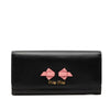 Miu Miu Soft Calf Bow Bifold Long Wallet Secondhand