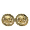 Chanel Gold Plated Logo Cutout Clip On Earrings Secondhand