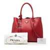 Prada Medium Saffiano Cuir Double Handle Satchel Secondhand