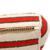Secondhand Chanel CC Quilted Tweed Striped Single Flap