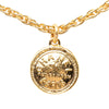 Chanel CC Gold Plated Rue Cambon Medallion Pendant Necklace Secondhand