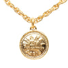 Chanel CC Gold Plated Rue Cambon Medallion Pendant Necklace Secondhand