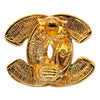 Chanel Gold Plated Quilted CC Clip On Earrings Secondhand