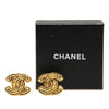 Chanel Gold Plated Quilted CC Clip On Earrings Secondhand