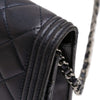 Secondhand Chanel Quilted Lambskin Boy Wallet On Chain