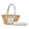 LOEWE Small Raffia Anagram Basket Tote Secondhand