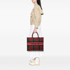 Dior Large Embroidered Canvas Tartan Check Book Tote Secondhand